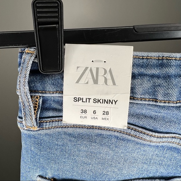ZARA Split Skinny Jeans Distressed 6 - Picture 3 of 6